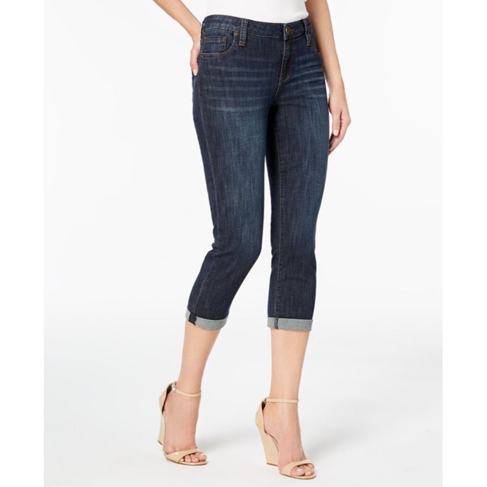 KUT FROM THE CLOTH BARDOT CROPPED SKINNY BOYFRIEND JEANS SIZE 6